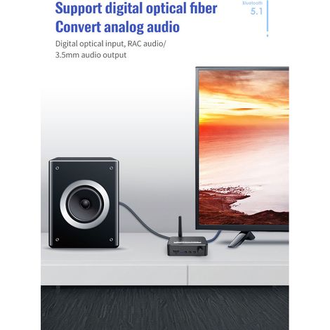 Convertisseur Audio Bluetooth 5.1 DAC avec Sorties RCA pour PlayStation, Home Cinéma et TV (1/5)