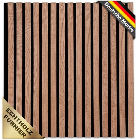 Akustikpaneele in Holzoptik 60 x 60 cm Red Oak