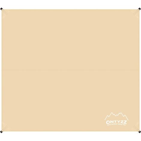 Bâche de Camping Imperméable Ultralégère Tapis de Sol Tente PU 3000mm Toile Abris de Survie Multifonctionnelle Bache Anti-Pluie pour Cour Voyage Plage Pique-Nique Rectangle Tarp 2.3 2.6M (1/5)