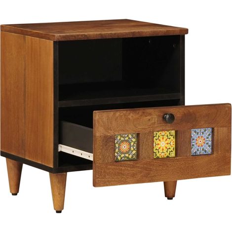 vidaXL  Bedside Cabinet  Brown 40 x 33 x 46 cm Solid Mango Wood