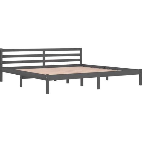 Giroletto in Legno Massello di Pino 200x200 cm Grigio vidaXL (1/4)