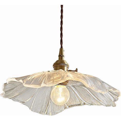 Suspension Vintage LED Verre Blanc Fleur Lustre Lampe Suspendue Maison Intérieur Porche Éclairage Luminaires E27 Ampoule 1.5m Fil Lampes Réglables (1/5)