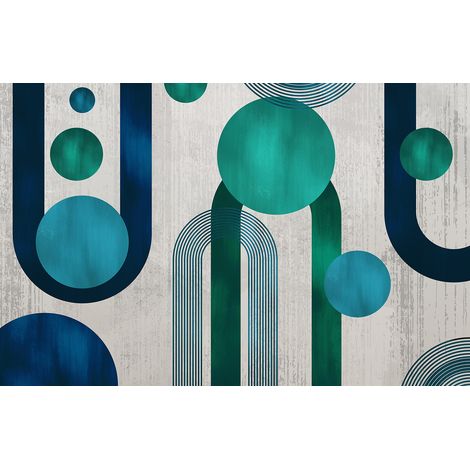 Papier peint panoramique - Ronds Design - 130 cm x 84 cm (1/2)