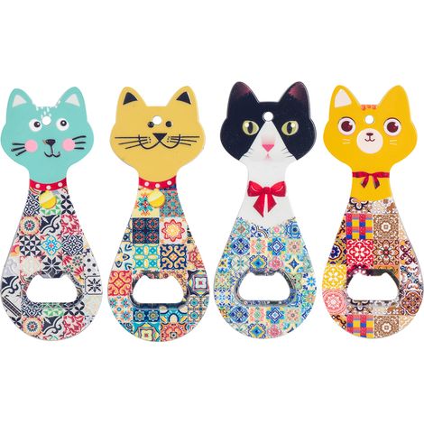Signes Grimalt Cat Opener 4U Apribottiglie Argento 1x14x6 cm - Accessorio ideale per gli amanti del vino e della birra