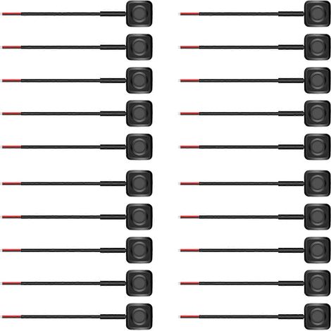 Lot de 20 interrupteurs à bascule, boutons-poussoirs momentanés à montage en surface pour commande industrielle 12 V/24 V (1/5)