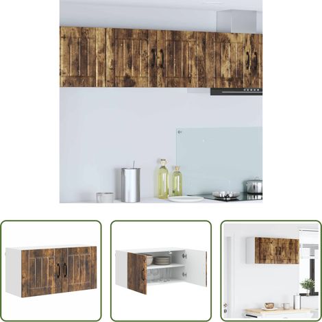 Küchenschränke Holz - Küchenschrank Geräucherte Eiche 80 x 31 x 40 cm Holzwerkstoff (1/5)