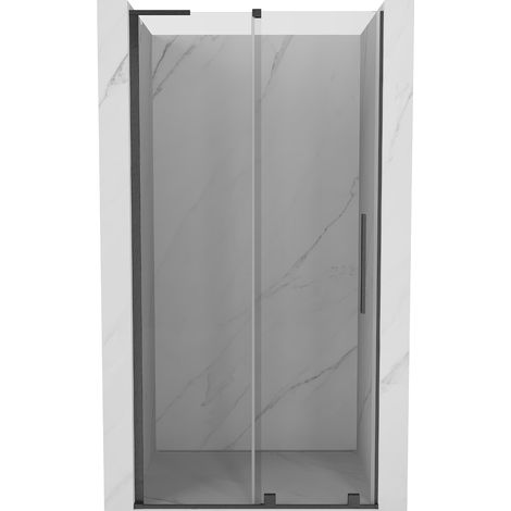 Mexen Velar L puertas de ducha correderas 100 cm, transparente, gris pistola cepillado - 871-100-003-01-66 (1/5)