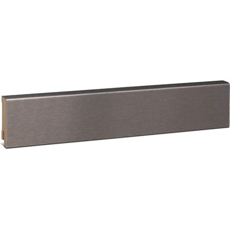 KGM Sockelleiste MDF foliert Edelstahl Optik 16 x 58 mm 2,4 m