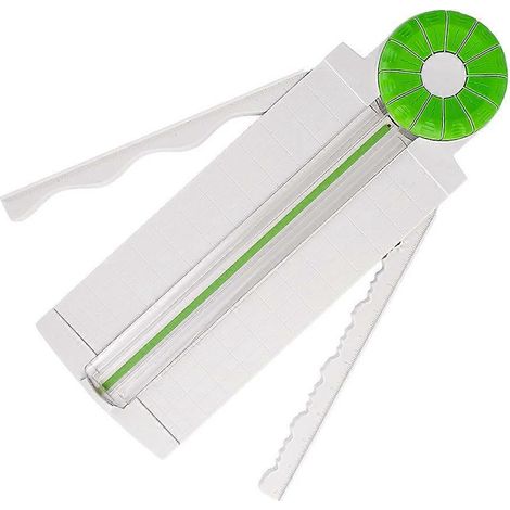 Coupe-papier pour loisirs créatifs : outil de scrapbooking à 4 styles (ligne droite/ligne pointillée/dentelle/dentelée) pour la découpe. (1/5)