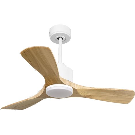 Ventilatore da soffitto Reversibile Termostato Dimmabile Wifi Motore CC Tetti inclinati Telecomando Luce a tre toni Hypersilence Memoria PURLINE RarotongaD106C03LED64952