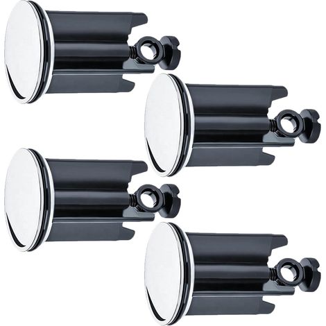 Lot de 4 bouchons de lavabo - 40 mm - Pour tous les lavabos et bidets courants (1/5)