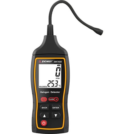 Détecteur de fuites halogènes SW-743A pour systèmes de chauffage, ventilation et climatisation (CVC) R134a, R22, R410A et R32, détecteur de fuites de gaz haute sensibilité avec alertes sonores et lumi (1/5)