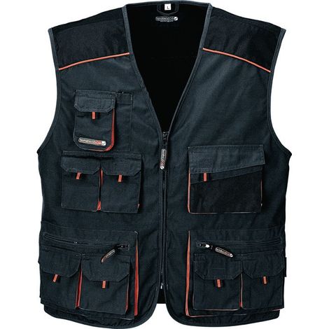Chaleco talla 58 gris oscuro / negro / naranja TERRATREND
