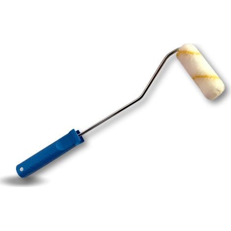 Rouleau peinture patte de lapin Rayé jaune polyamide ou laqueur velours Largeur manchon 100 mm - Quantité x 1 - Rouleau polyamide (1/5)