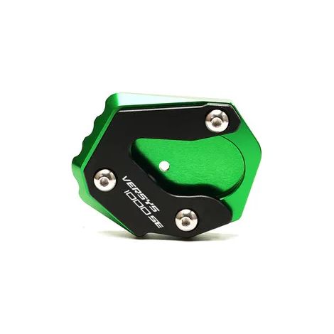 (Vert) Compatible avec Kawasaki VERSYS1000 SE Versys 1000 SE 2019 2020 2021 2022 Moto - Extension de béquille latérale CNC - Plaque de béquille maxpower (1/4)