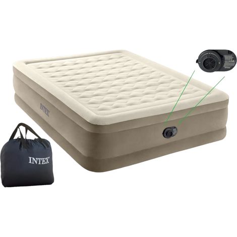 Intex 64428 Materasso Ultra Plush Fiber Tech Pompa Elettrica 152x203x46cm (1/10)