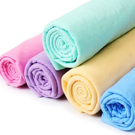 Serviette de lavage de voiture, chiffon de séchage ultra-absorbant et anti-rayures pour le nettoyage des vitres de voiture et de la maison, avec sac pour animaux de compagnie, couleur aléatoire (1/5)