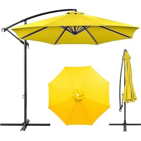 Ersatz-Sonnenschirmbezug, 7ft/9ft/10ft Gartenabdeckung, waschbarer Terrassenüberdachung (Rot, 9ft 8 Rippen) (Gelb, 7ft 8 Rippen) (1/5)