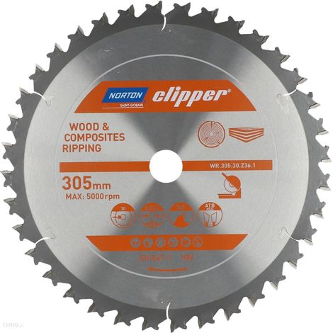 Norton Clipper Kreissägeblatt Holz / Verbundwerkstoffe 305x30 36Z