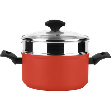 OLLA MAXIMA+TAPA+STEAMER ROJA  ALUMINIO 3004 FAGOR Ø20x10cm (1/5)