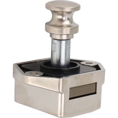 Verrou à bouton-poussoir pour armoire de camping-car, mini verrou à bouton-poussoir en alliage de zinc pour armoire de camping-car et autres coffres de rangement (1/5)
