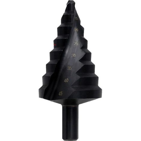 Foret Etage, Foret Conique Hss de 10 À 45 Mm, Foret Fraise Meche Etage, Idéal pour Le Métal, Le Bois, Les Plastiques, Laiton, Aluminium