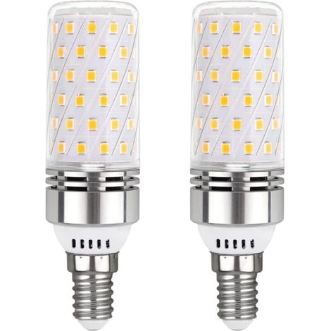 E14 12W LED-Lampe, Kaltweiß 6000K, 1450LM, 84 LEDs, entspricht einer E14 100W Halogenlampe, 230V Wechselstrom, E14 Kaltweiße LED-Lampe für Küche/Haushalt, nicht dimmbar, 2 Stück [Energieklasse E]