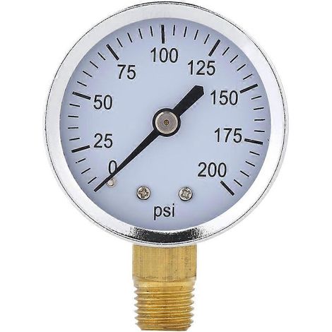 Stück Mini-Präzisionsmanometer für Kraftstoff, Luft, Öl, Flüssigkeiten und Wasser, 0–200 psi, 1/4"-NPT-Gewindeanschluss