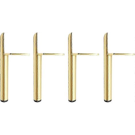 Quatre pieds de table en métal, quincaillerie pour meubles, convenant aux armoires, meubles, supports TV, tables de chevet, etc. (1/5)