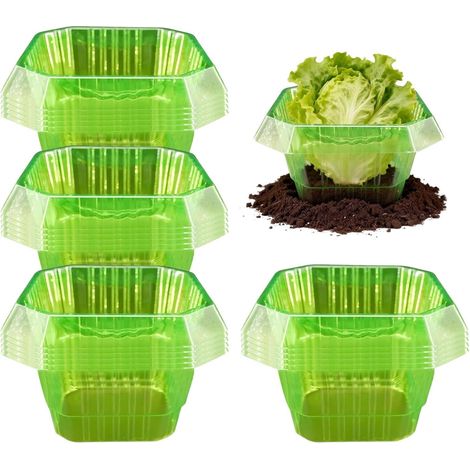 10 Pack Slug Snail Plant Collars, Plastic Garden Cloches, Slug Snail Defense Tool Collar for Outdoor Indoor Garden Planter Plants Seedlings (1/5)