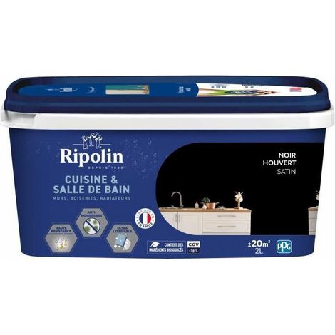 Ripolin Küchen- und Badezimmermalerei Innenfarbe Satin Schwarz