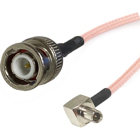 Anschlusskabel TS9-Stecker / BNC-Stecker RG316 15 cm (1/2)