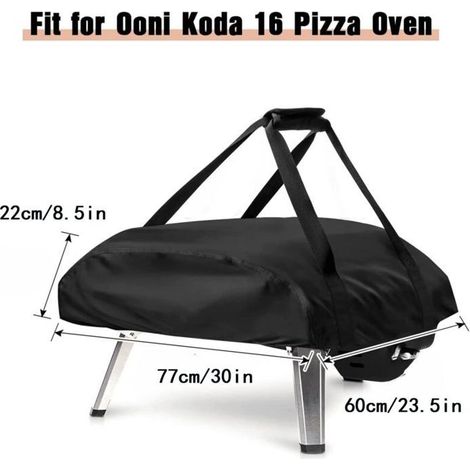 Housse pour four à pizza 77 x 60 x 22 cm – Tissu Oxford 420D imperméable – Résistante aux intempéries – Accessoire Ooni Koda 16 (1/5)