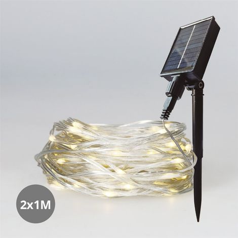 Tenda solare luminosa a LED 2x1M luce calda