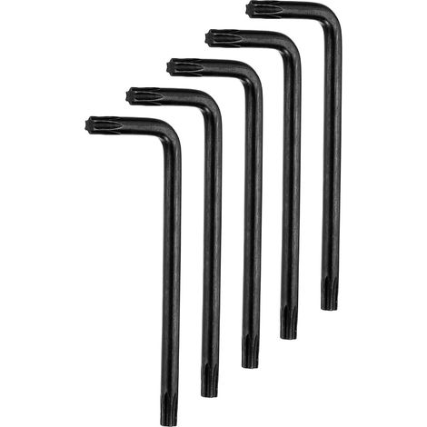 5 Pcs T20 Security Anti Tamper Torx Star Bit Wrench Black (1/5)