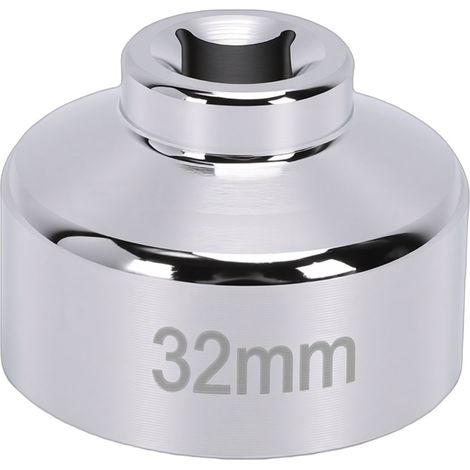 Clé à douille pour filtre à huile 32mm, entraînement 3/8 pouces, acier au Chrome Vanadium, outil de retrait hexagonal à 6 points