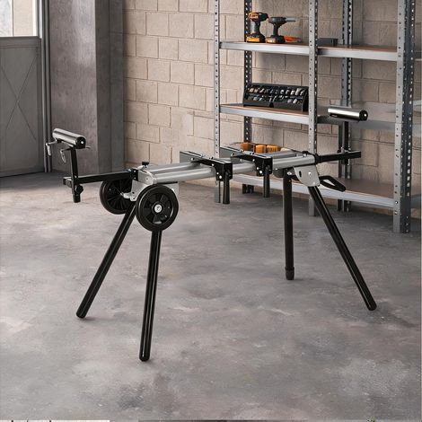 Support scie à onglet pliable métal 245 cm 150 kg negro en métal (1/5)