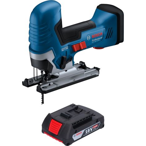 Bosch GST 18V-125 S Seghetto alternativo professionale a batteria 18 V 125 mm brushless + 1x batteria ricaricabile 2,0 Ah - senza caricabatterie