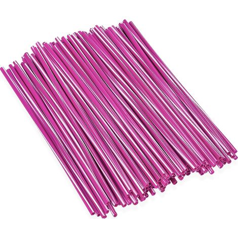 72x Couvre Rayons de Protection pour Vélo Moto Fauteuil, Violet Blanc  Gainages de Rayons Réutilisables en PE pour VTT, Dirt Bike, Fauteuil Roulant Motocross - Découpe Facile (1/5)