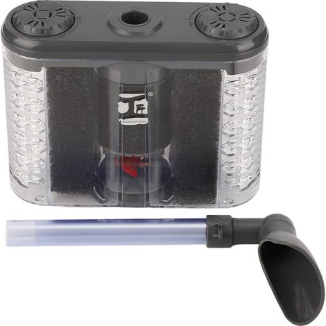 Filtre à éponge pour aquarium, silencieux, nettoyant les déjections, oxygénant et favorisant la culture bactérienne. Filtre à éponge double pour aquarium. (1/5)