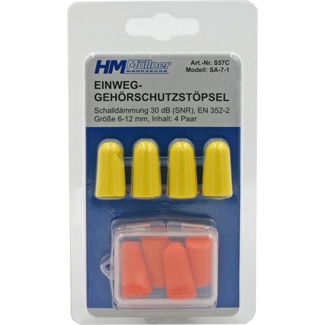 HM Müllner Einweg-Gehörstöpsel-Set - S57C - 8-teilig - 4 Paar (1/2)