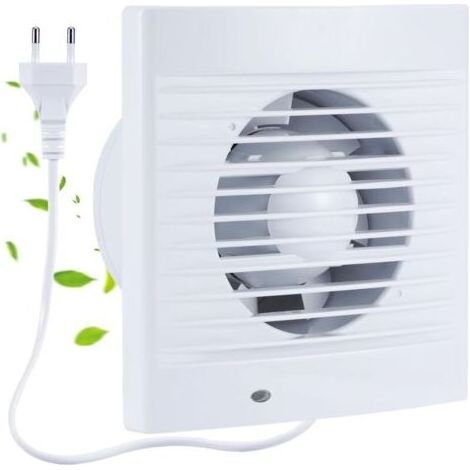 Aérateur classique silencieux 100 mm – Débit d'air 120 m³/h – Bruit 32 dB – Amortisseur anti-retour intégré – Installation murale (1/4)
