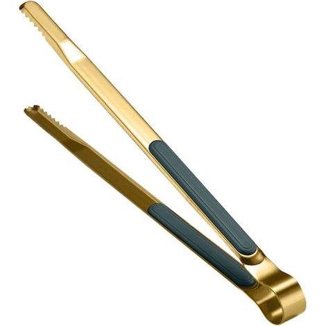 2 pinces à nourriture en acier inoxydable, résistantes à la chaleur, fourchette de cuisine et fourchette à viande, idéales pour barbecue, buffet et préparation culinaire (1/5)