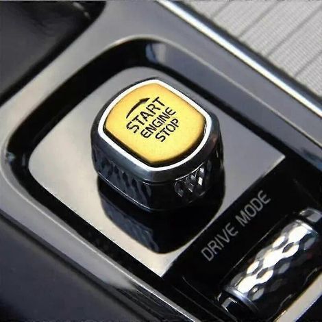 Zündschlossabdeckung für Volvo XC60, S90, V60 und V90 (2015–2020) – Zieraufkleber, gelb