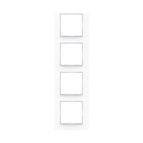 Jung Telaio 4 posti, A CREATION, duroplastico, bianco alpino, montaggio verticale e orizzontale AC 584 WW