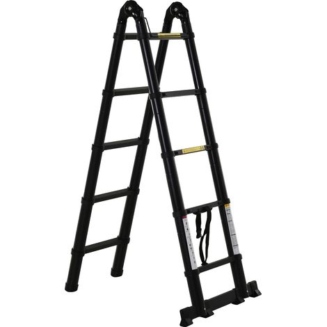Échelle télescopique, 10 marches, design pliable multifonction, 320X67X7 cm (1/5)