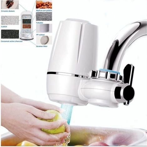 Filtre à eau pour robinet de cuisine, purificateur d'eau rafraîchissant au chlore -