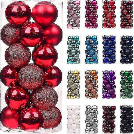 1 boîte de boules de Noël, décorations pour sapin de Noël et décoration intérieure, pendentif suspendu, accessoires de Noël et du Nouvel An (1/5)