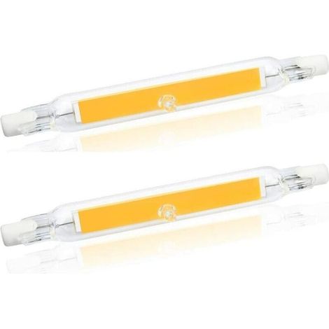 5W R7S 78MM Ampoule LED de J78 COB filament, 500 lumens 360 degrés, ampoule halogène 30W 48W 50W équivalent, parfait pour maison, cuisine, pièce, balcon, bureau, etc (2pcs, Blanc Chaud 2700K) [Classe (1/5)