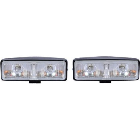 Licht-Set – transparentes Glas – Scheinwerfer/Positionsleuchte oder Scheinwerfer mit zusätzlichem Blinker – geeignet für Traktor